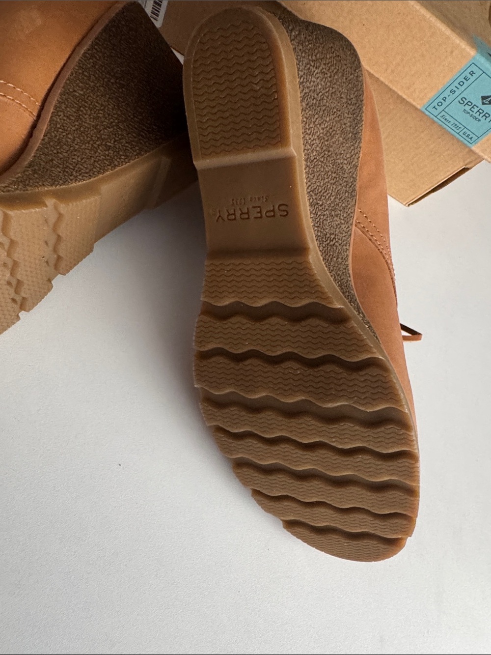 Sperry Tan Leather Chukka Boots with Lace-Up Front - Picture 8 of 14